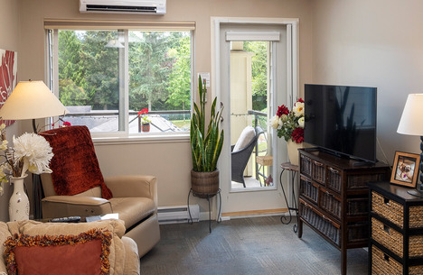 living room overlooking grounds