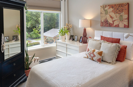 bedroom with view