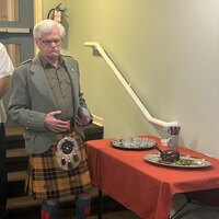 Celebrating Robbie Burns Day with a toast to the haggis!